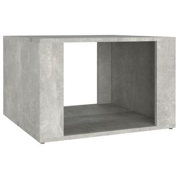 Mesita De Noche Madera Contrachapada Gris Hormigón 57x55x36 Cm