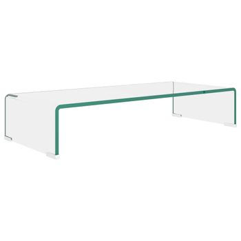 Soporte Para Tv/elevador Monitor Cristal Claro 70x30x13 Cm