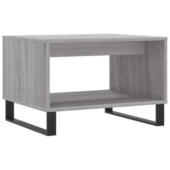 Mesa De Centro Madera De Ingeniería Gris Sonoma 60x50x40 Cm