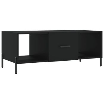 Mesa De Centro Madera Contrachapada Negro 102x50x40 Cm