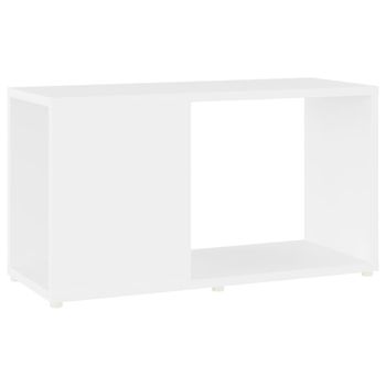 Mueble Para Tv Madera Contrachapada Blanco 60x24x32 Cm