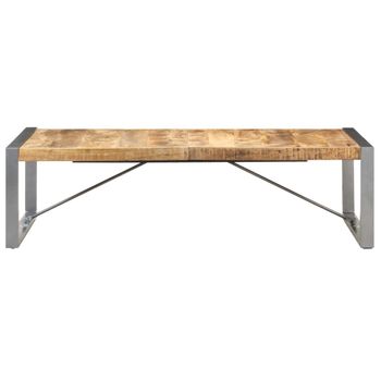 Mesa De Centro Madera De Mango Rugosa 140x70x40 Cm