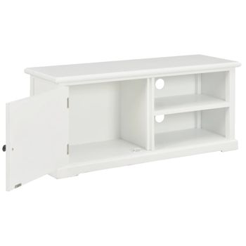 Mueble Para El Televisor De Madera Blanco 90x30x40 Cm