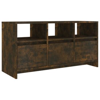 Mueble De Tv Madera De Ingeniería Roble Ahumado 102x37,5x52,5cm