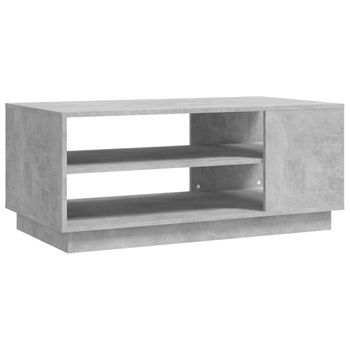 Mesa De Centro Madera De Ingeniería Gris Hormigón 102x55x43 Cm