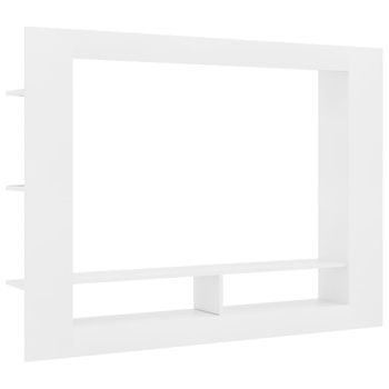 Mueble Para Tv Madera Contrachapada Blanco 152x22x113 Cm