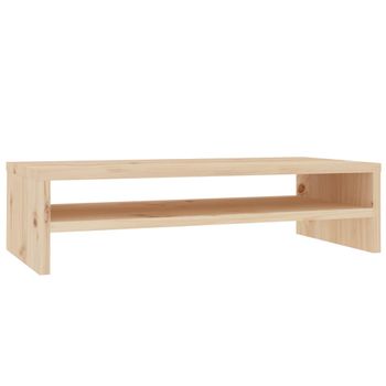 Soporte De Monitor Madera Maciza De Pino 50x24x13 Cm