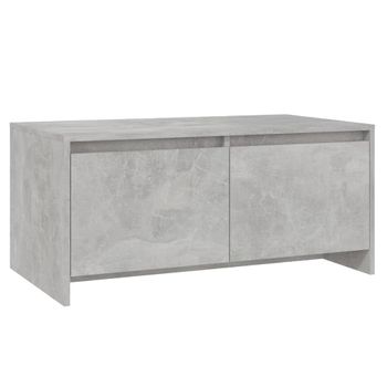 Mesa De Centro Madera De Ingeniería Gris Hormigón 90x50x41,5 Cm