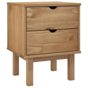 Mesita De Noche Otta Madera Maciza De Pino 46x39,5x57 Cm