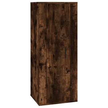 Mueble Para Tv De Pared Roble Ahumado 40x34,5x100 Cm