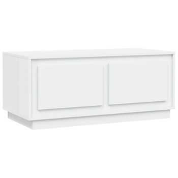 Mesa De Centro Madera Contrachapada Blanco 102x50x44 Cm