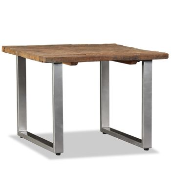 Mesa De Centro De Madera Maciza Reciclada 55x55x40 Cm