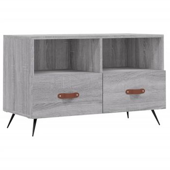 Mueble De Tv Madera De Ingeniería Gris Sonoma 80x36x50 Cm