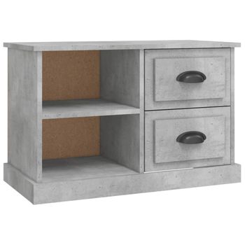 Mueble De Tv Madera Contrachapada Gris Hormigón 73x35,5x47,5 Cm