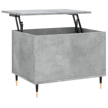 Mesa De Centro Madera Contrachapada Gris Hormigón 60x44,5x45 Cm