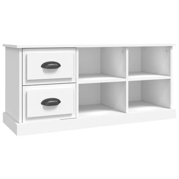 Mueble Para Tv Madera Contrachapada Blanco 102x35,5x47,5 Cm