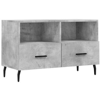 Mueble Para Tv Madera Contrachapada Gris Hormigón 80x36x50 Cm