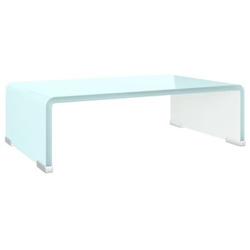 Mueble Tv/elevador De Monitor Cristal Verde 40x25x11 Cm