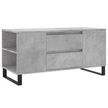 Mesa De Centro Madera Ingeniería Gris Hormigón 102x44,5x50 Cm