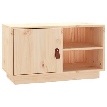 Mueble De Tv De Madera Maciza De Pino 70x34x40 Cm