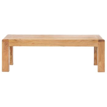 Mesa De Centro Madera Maciza Acacia Acabado Miel 110x60x35 Cm