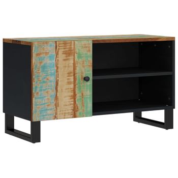 Mueble De Tv Madera Reciclada Y Madera Contrachapada 80x33x46cm