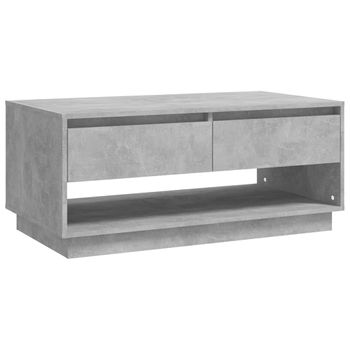 Mesa De Centro Madera Contrachapada Gris Hormigón 102,5x55x44cm