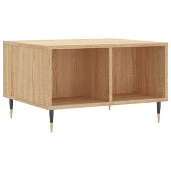 Mesa De Centro Madera Contrachapada Roble Sonoma 60x50x36,5 Cm