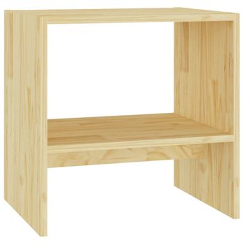 Mesita De Noche Madera Maciza De Mango 40x30,5x40 Cm