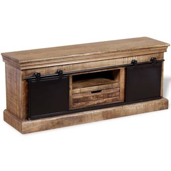 Mueble Para La Televisión De Madera Maciza Mango 110x30x45 Cm