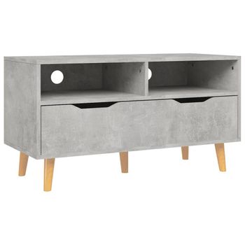 Mueble Para Tv Aglomerado Gris Hormigón 90x40x48,5 Cm