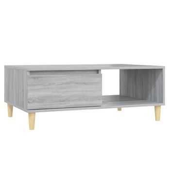 Mesa De Centro Madera De Ingeniería Gris Sonoma 90x60x35 Cm