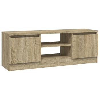 Mueble De Tv Con Puerta Roble Sonoma 102x30x36 Cm