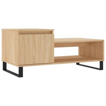 Mesa De Centro Madera Contrachapada Roble Sonoma 100x50x45 Cm