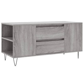 Mesa De Centro Madera De Ingeniería Gris Sonoma 102x44,5x50 Cm