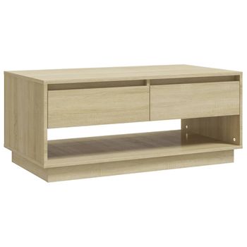 Mesa De Centro Madera Contrachapada Roble Sonoma 102,5x55x44 Cm