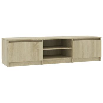 Mueble Tv Madera Contrachapada Color Roble Sonoma 140x40x35,5cm