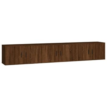 Muebles Para Tv De Pared 3 Unidades Roble Marrón 80x34,5x40 Cm