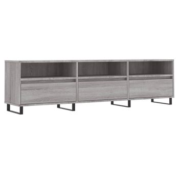 Mueble Para Tv Madera Contrachapada Gris Sonoma 150x30x44,5 Cm