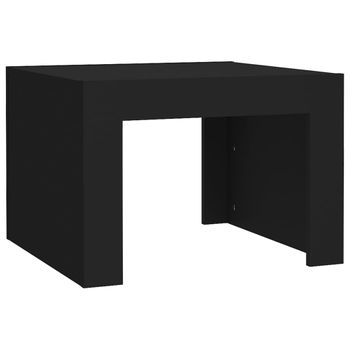 Mesa De Centro Madera Contrachapada Negro 50x50x35 Cm