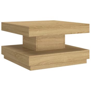 Mesa De Centro De Mdf Marrón Claro 60x60x35 Cm