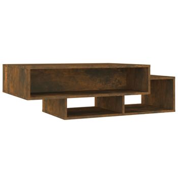 Mesa De Centro Madera Contrachapada Roble Ahumado 105x55x32 Cm