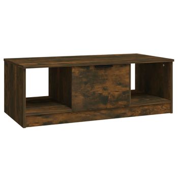 Mesa De Centro Madera De Ingeniería Roble Ahumado 102x50x36 Cm