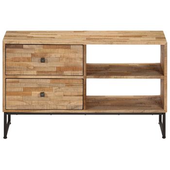 Mueble Para Tv De Madera De Teca Reciclada 90x30x55 Cm