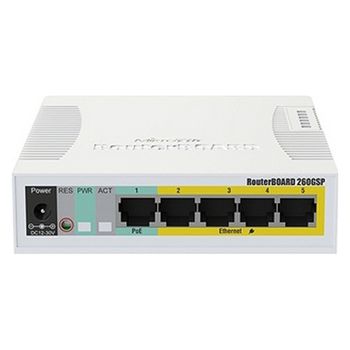 Switch De Sobremesa Mikrotik Css106-1g-4p-1s Poe Lan 100/1000 Blanco