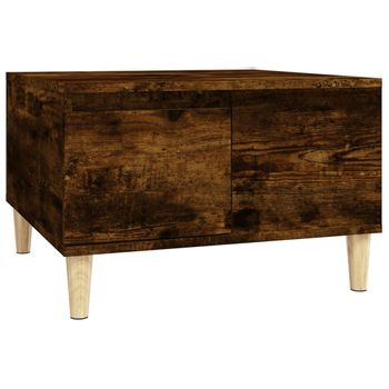 Mesa De Centro Madera Contrachapada Roble Ahumado 55x55x36,5 Cm