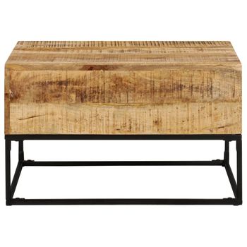 Mesa De Centro Madera De Mango Rugosa 68x68x41 Cm