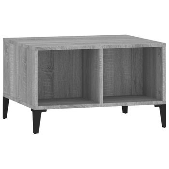 Mesa De Centro Madera Contrachapada Gris Sonoma 60x50x36,5 Cm