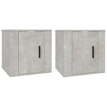 Muebles Para Tv De Pared 2 Unidades Gris Hormigón 40x34,5x40 Cm