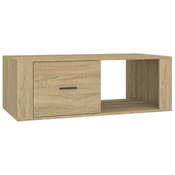 Mesa De Centro Madera Contrachapada Roble Sonoma 100x50,5x35 Cm